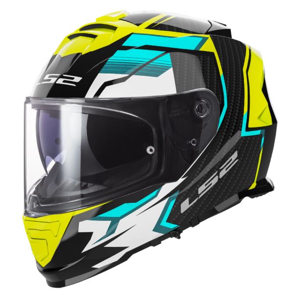 LS2 FF800 Storm II Rocker Sliver H-v Yellow Helmet