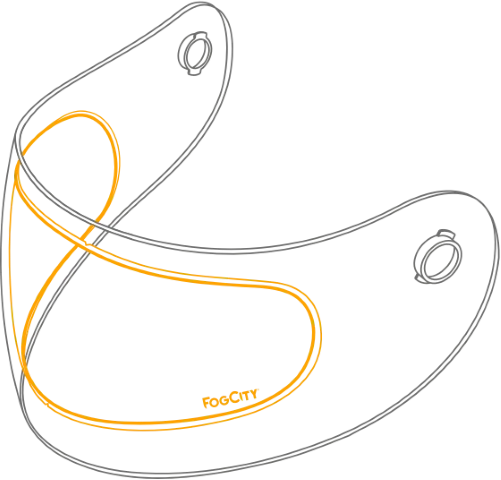 LS2 FF802 Helmet Antifog Insert Fog City Lens – Clear