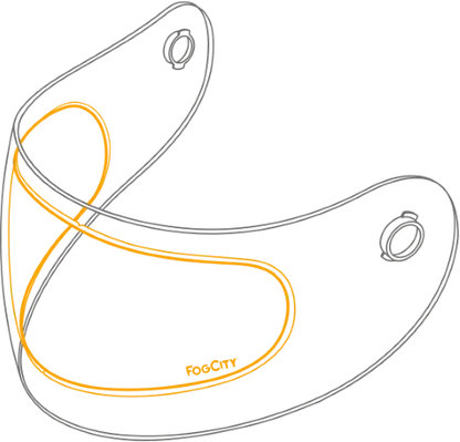 LS2 FF802 Helmet Antifog Insert Fog City Lens – Clear