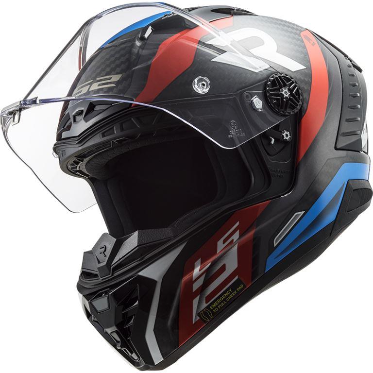 LS2 FF805 Thunder Carbon Supra Red Blue-06 - Helmet