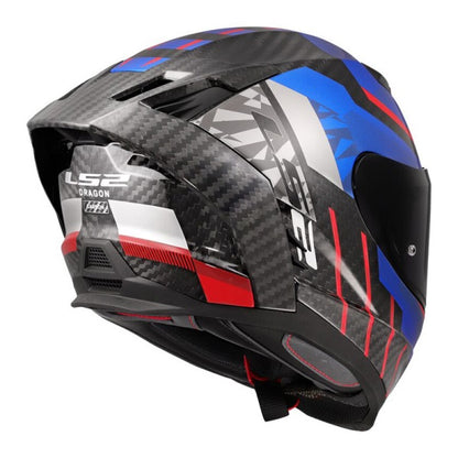 LS2 FF807 Dragon Carbon Trax Blue Helmet