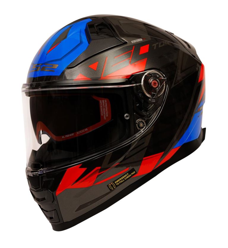 LS2 FF811 Vector II Absolute Gloss Black Red Blue Helmet - Buy Now