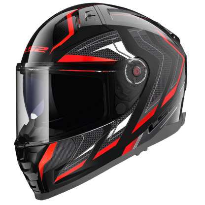 LS2 FF811 Vector II Alizer Gloss Black Red - Helmet