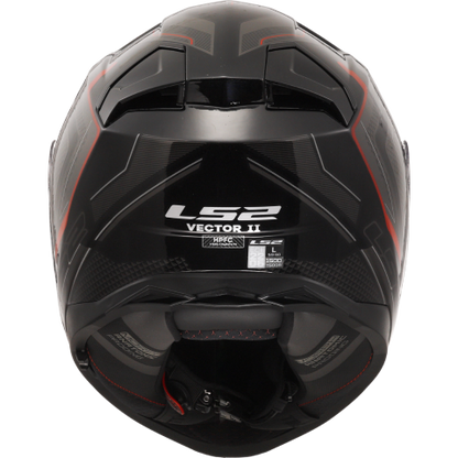 LS2 FF811 Vector II Alizer Gloss Black Red - Helmet