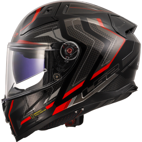 LS2 FF811 Vector II Alizer Gloss Black Red - Helmet