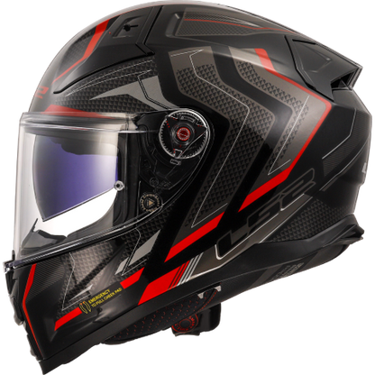 LS2 FF811 Vector II Alizer Gloss Black Red - Helmet
