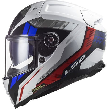 LS2 FF811 Vector II Stylus Gloss White Fluro Red - Helmet