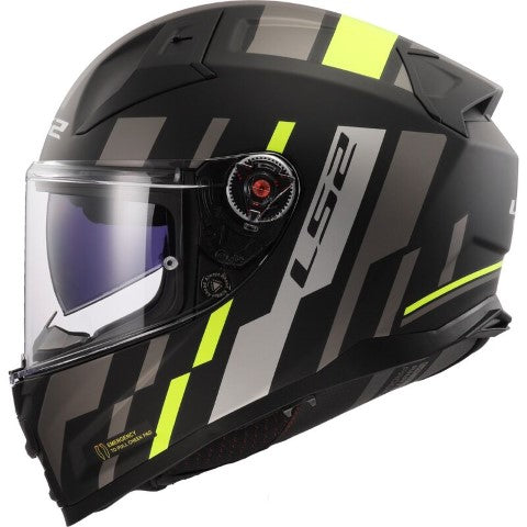 LS2 FF811 Vector II Tron Matt Black Hi Viz Yellow - Helmet