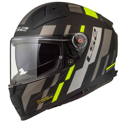 LS2 FF811 Vector II Tron Matt Black Hi Viz Yellow - Helmet