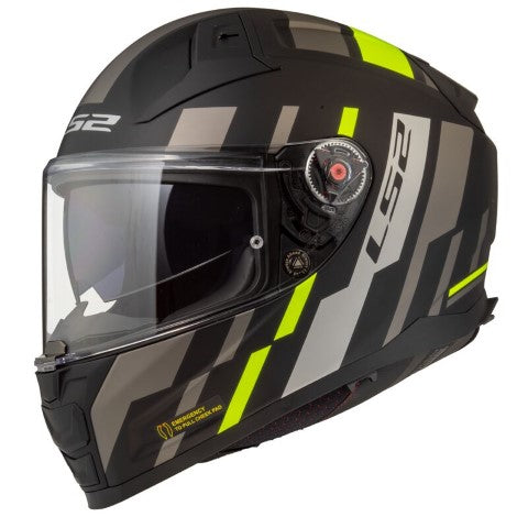 LS2 FF811 Vector II Tron Matt Black Hi Viz Yellow - Helmet