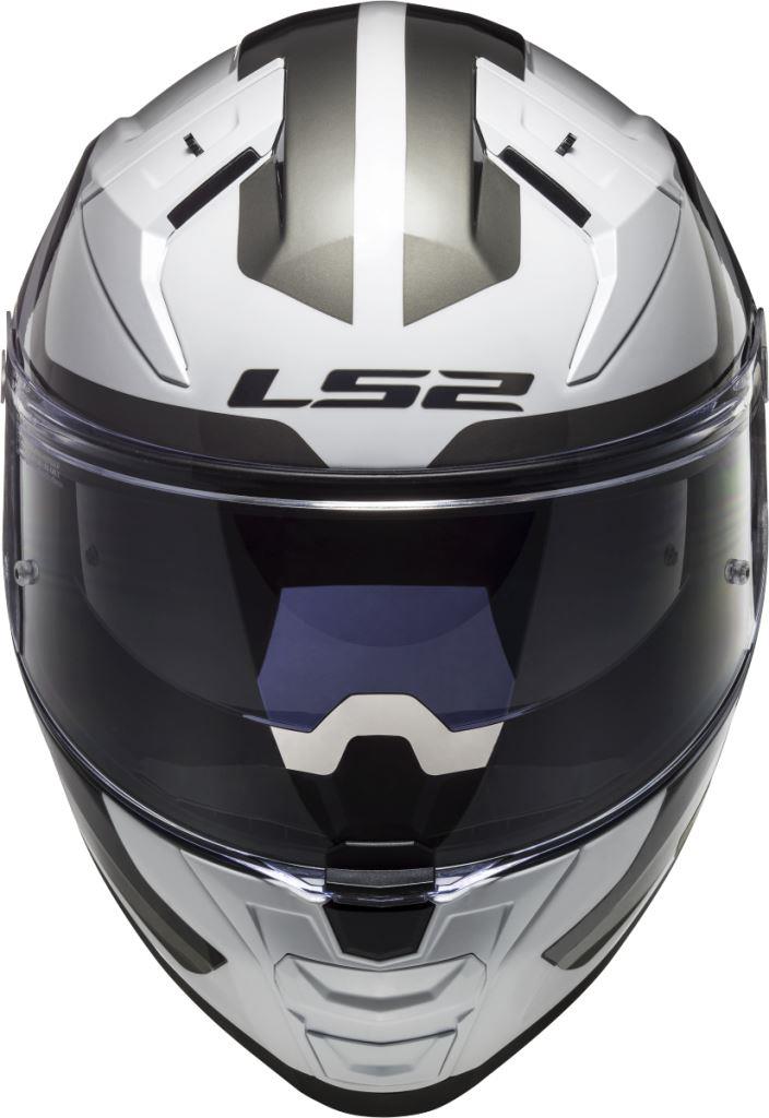 LS2 FF811 Vector II Metric Gloss White Titan Silver Helmet - Riders Junction