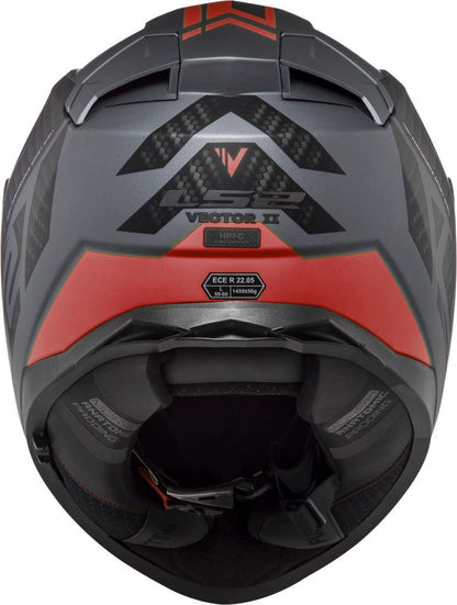 LS2 FF811 Vector Ii Splitter Matt Titanium Red Helmet