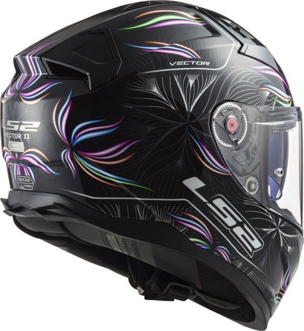 LS2 FF811 Vector II Tropical Gloss Black White Helmet