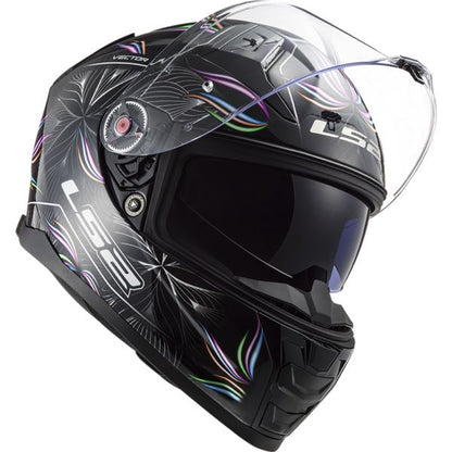 LS2 FF811 Vector Ii Tropical Gloss Black White Helmet