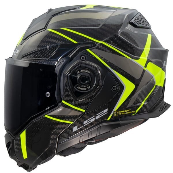 LS2 FF901 Advant X Carbon Future Ii Matt H-V Yellow-06 -Helmet