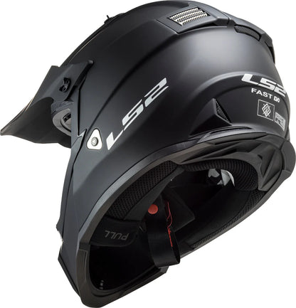 LS2 Fast Evo Solid Matt Black-M Size Helmet MX437