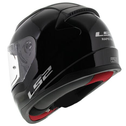 LS2 FF353 Rapid mini Single Mono gloss black Helmet - Riders Junction