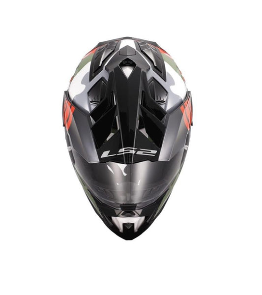 LS2 MX701 Camox Gloss White Red Camo Helmet - Riders Junction