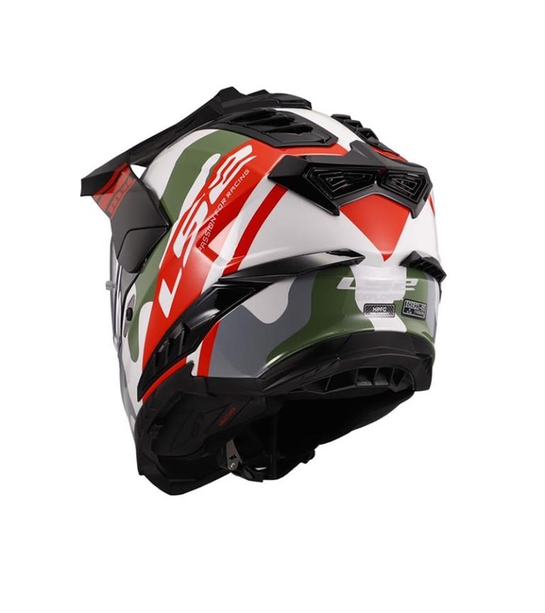 LS2 MX701 Camox Gloss White Red Camo Helmet - Riders Junction