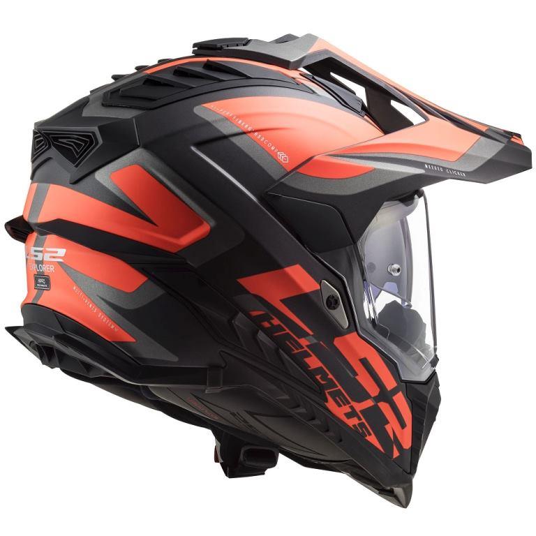LS2 Helmets Explorer Alter Matt Black Fl.orange-06 - MX701