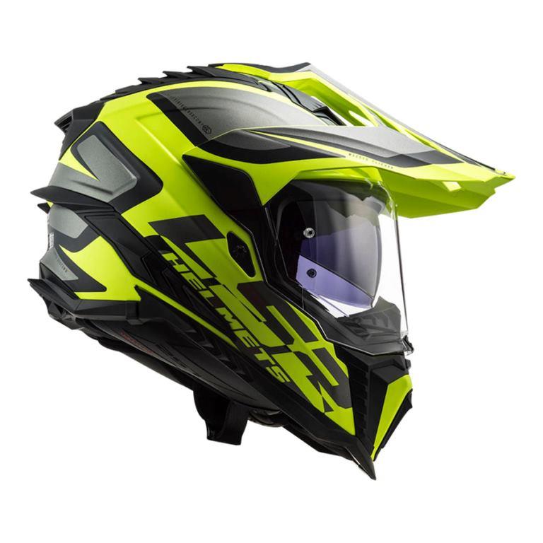 LS2 MX701 Explorer Alter Matt Black H-v Yellow-06 Helmet - Riders Junction