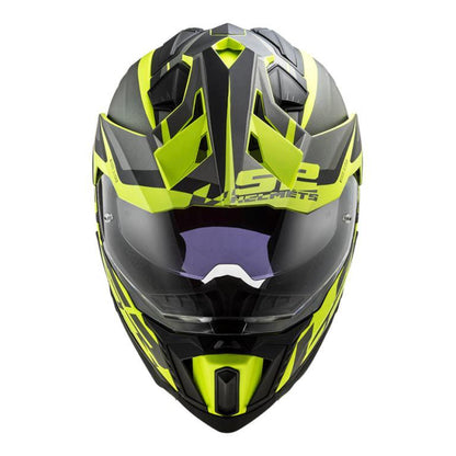 LS2 MX701 Explorer Alter Matt Black H-v Yellow-06 Helmet - Riders Junction