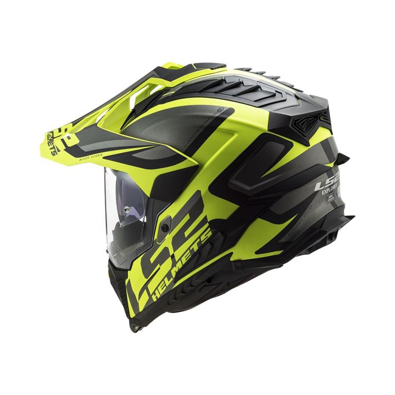 LS2 Helmets Explorer Alter Matt Black H-v Yellow-06 - Mx701