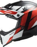 LS2 Helmets Fast Evo Strike Black White Red - MX437