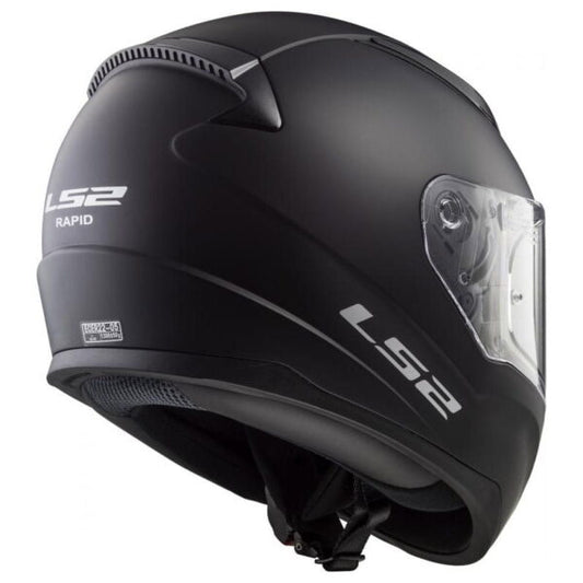 LS2 Helmets Mini Solid Gloss Black Kids Helmets - FF353