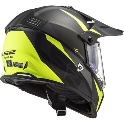 LS2 Helmets Pioneer Evo Router Black Yellow - MX436