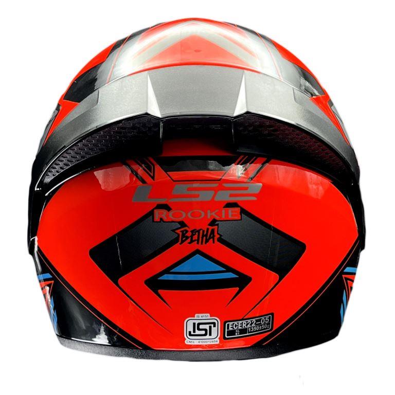LS2 FF352 Rookie Betha Hi Viz Orange Black Helmet - Riders Junction