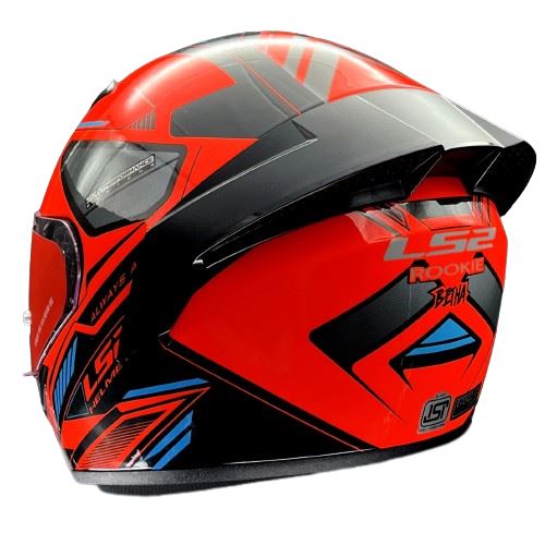 LS2 FF352 Rookie Betha Hi Viz Orange Black Helmet - Riders Junction