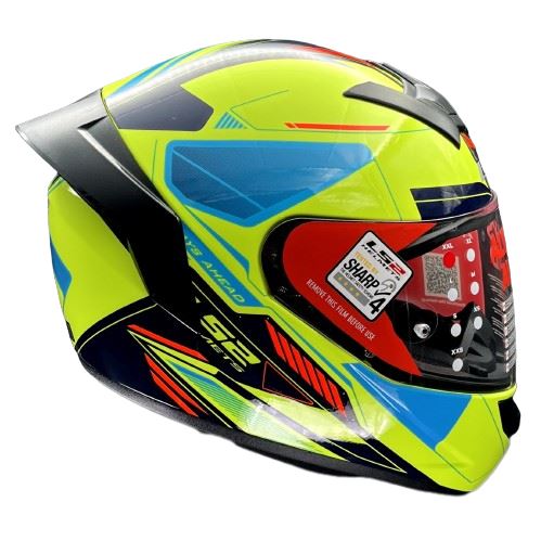 LS2 FF352 Rookie Betha Hi Viz Yellow Navy Blue - Helmet - Riders Junction