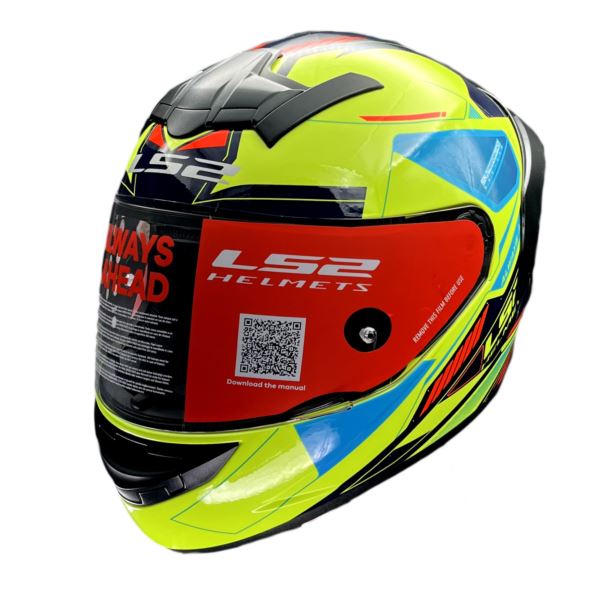 LS2 FF352 Rookie Betha Hi Viz Yellow Navy Blue - Helmet - Riders Junction