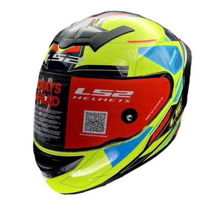 LS2 FF352 Rookie Betha Hi Viz Yellow Navy Blue - Helmet - Riders Junction