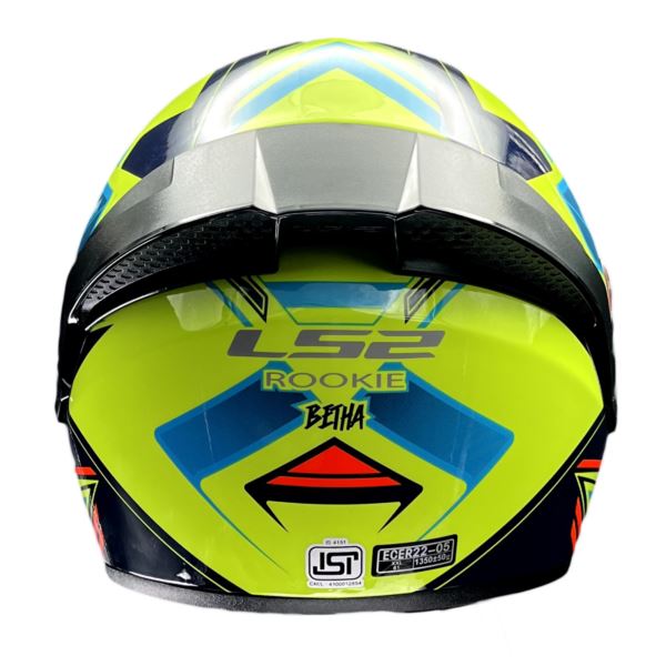LS2 FF352 Rookie Betha Hi Viz Yellow Navy Blue - Helmet - Riders Junction