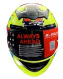LS2 Helmets Rookie Betha Hi Viz Yellow Navy Blue - Ff352