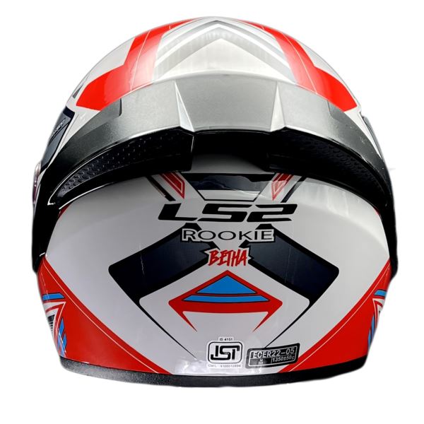 LS2 FF352 Rookie Betha White Red Helmet - Riders Junction