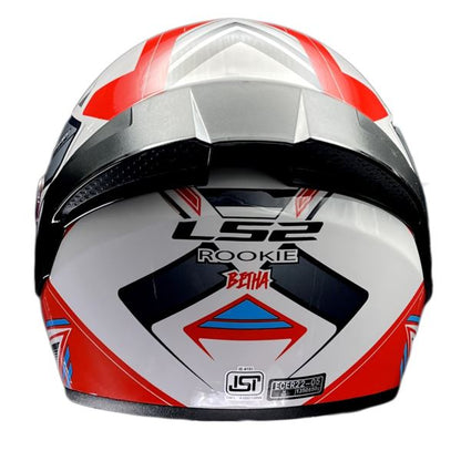 LS2 FF352 Rookie Betha White Red Helmet - Riders Junction