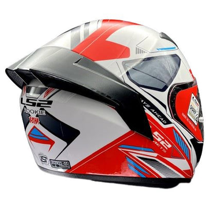 LS2 FF352 Rookie Betha White Red Helmet - Riders Junction