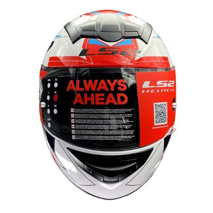 LS2 FF352 Rookie Betha White Red Helmet - Riders Junction