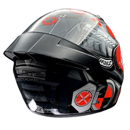 LS2 FF352 Rookie Big One Gray Hi Viz Oragne Helmet - Riders Junction