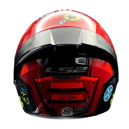 LS2 FF352 Rookie Big One Red Hi Viz Yellow Helmet - Riders Junction