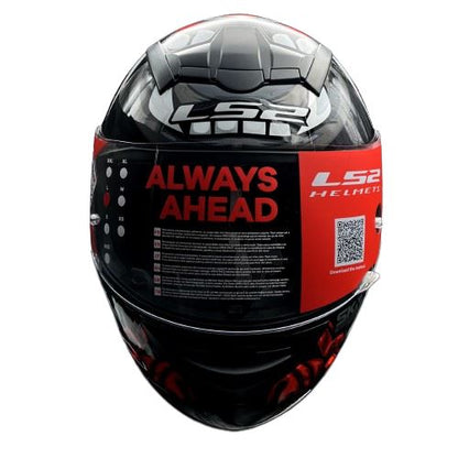 LS2 FF352 Rookie Foo Dog Black Red Helmet - Riders Junction