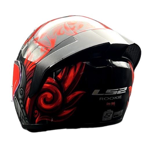 LS2 FF352 Rookie Foo Dog Black Red Helmet - Riders Junction
