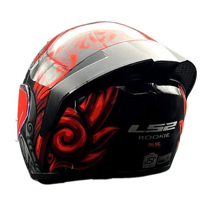 LS2 FF352 Rookie Foo Dog Black Red Helmet - Riders Junction