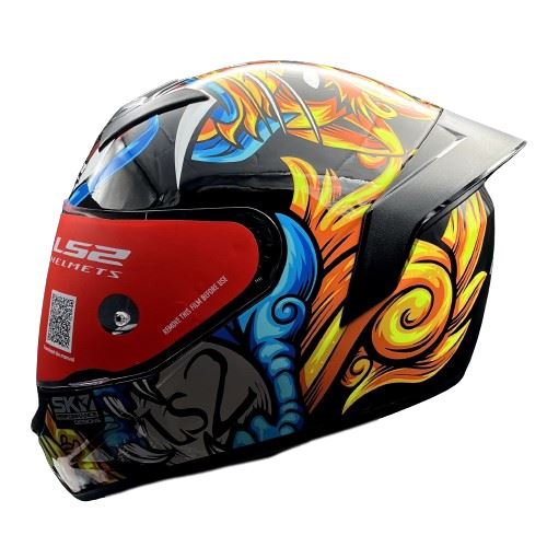 LS2 Helmets Rookie Foo Dog Black Yellow - Ff352