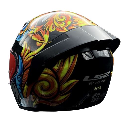 LS2 FF352 Rookie Foo Dog Black Yellow Helmet - Riders Junction
