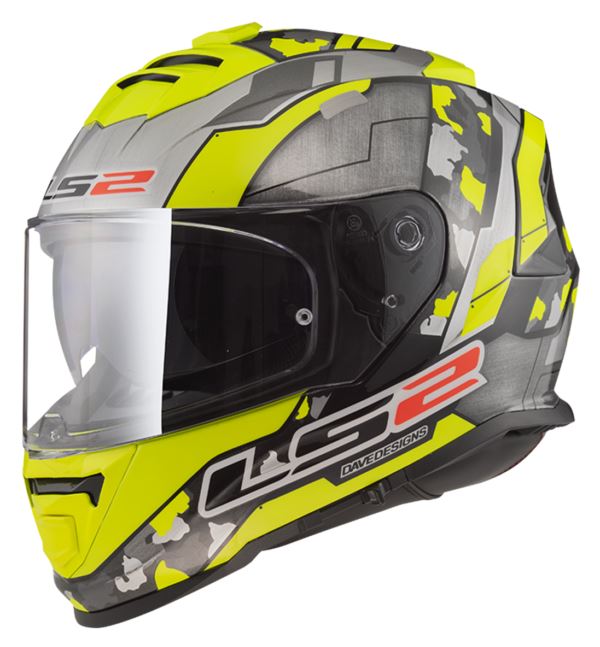 LS2 Helmets Storm Ii Cyborg H-v Yellow Grey-06 - Ff800