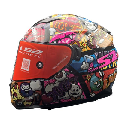 LS2 Helmets Stream Evo Comics Black D-ring - Ff320